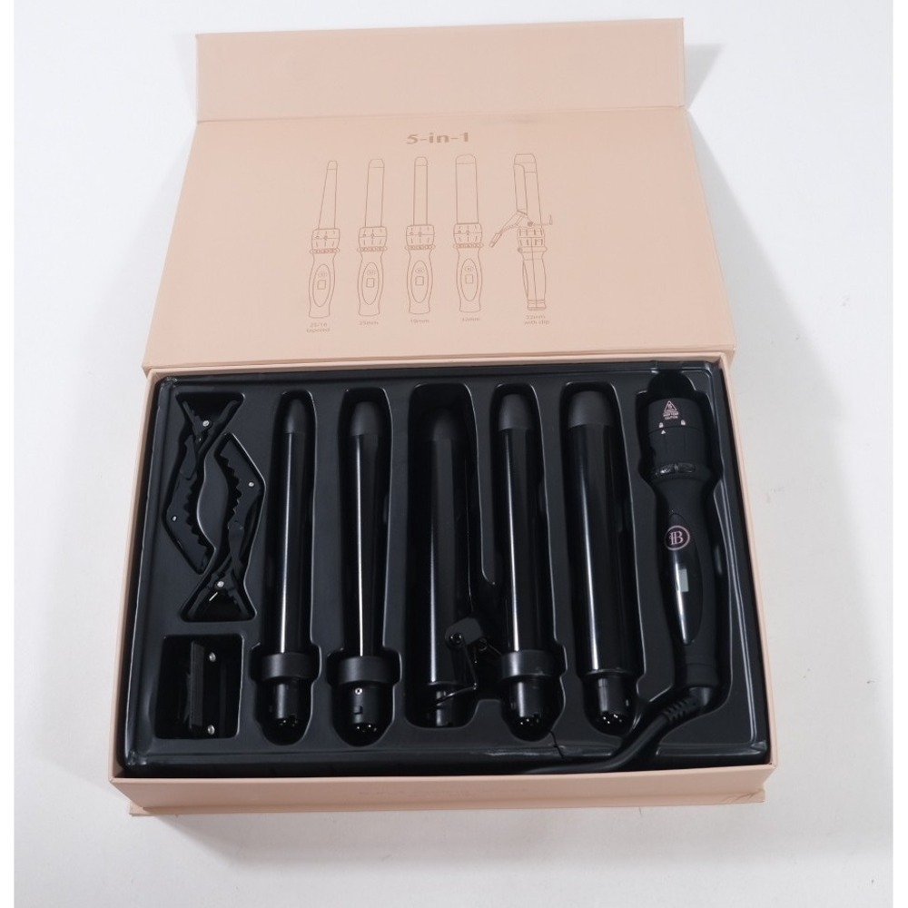 Bombay Hair Curling Wand Womens OS Black 5-in-1 Professional Interchangeable Set